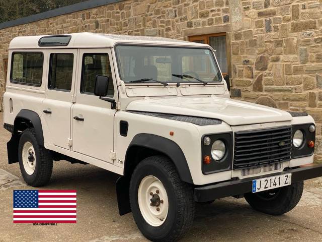 Land Rover Defender 2.5 300 tdi county station wagon * LHD USA EXPORT Four Wheel Drive Diesel White